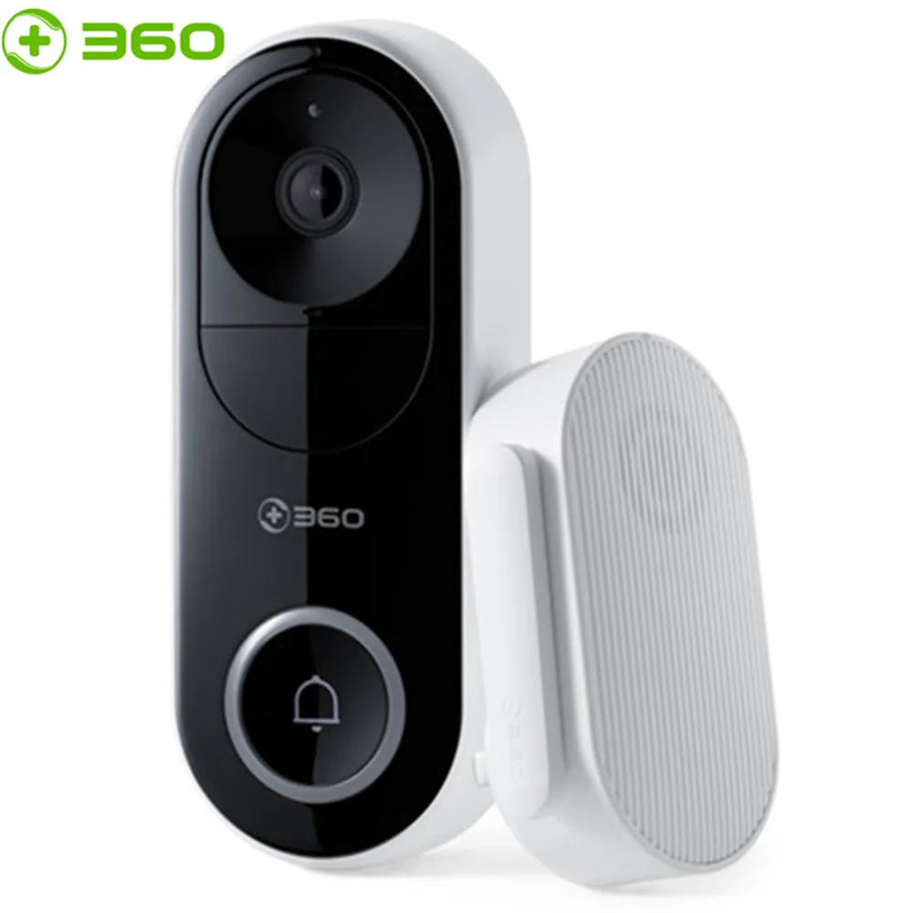 360 D819 1080P смарт видео дверной звонок AI распознавание лица ИК Видео домофон