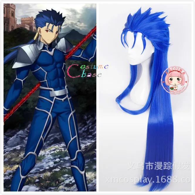 Fate Extra Lancer FGO Cu чулаинн Кастер прямой 100 см длинный синий косплей синтетические волосы на Хэллоуин костюм вечерние+ парик Кепка