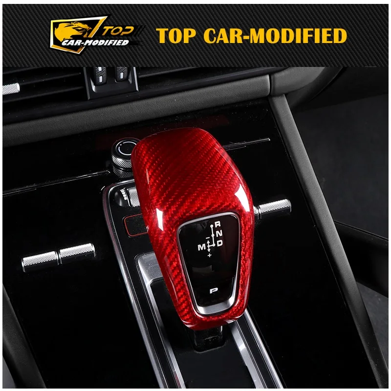 

100% Real carbon fiber,Refitting carbon fiber Gearshift handle cover for Porsche new Cayenne 18-20,Modification Shift Lever