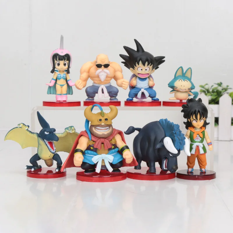 8 шт./компл. 3-10 см Dragon Ball Z WCF Сон Гоку Чичи DWC Gohan Piccolo Vegeta Nappa Raditz Freeza ПВХ фигурка модель игрушки - Цвет: 4 opp bag