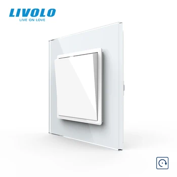 

Livolo Manufacturer EU standard Luxury 4 colors crystal glass panel,1way Push Reset switch,restore switches,no logo