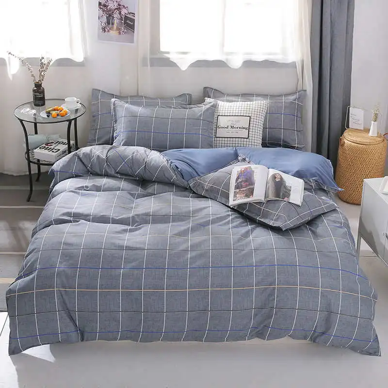 Комплект постельного белья в скандинавском стиле с рисунком листа, пододеяльник, наволочка, постельное белье, евро набор для взрослых - Цвет: 34