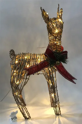 Художественное украшение снеговик и олень, Рождественское украшение, украшение для дома, светящийся Снеговик и олень - Цвет: 1