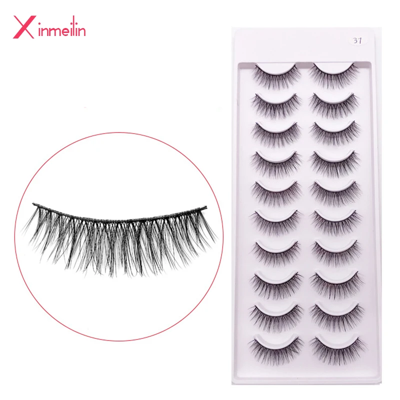 

NEW 10 Pairs 3D Soft Faux Mink Hair Lashes Naturally realistic Volume Handmade False Eyelashes Lashes Extension Eye Makeup Tool