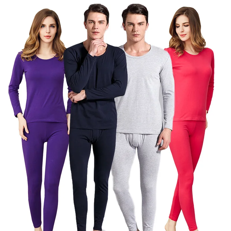 

Autumn and Winter Men's and Women's Combed Cotton Thermal Underwear Can Not Afford The Ball Does Not Fade Elastic Thermal