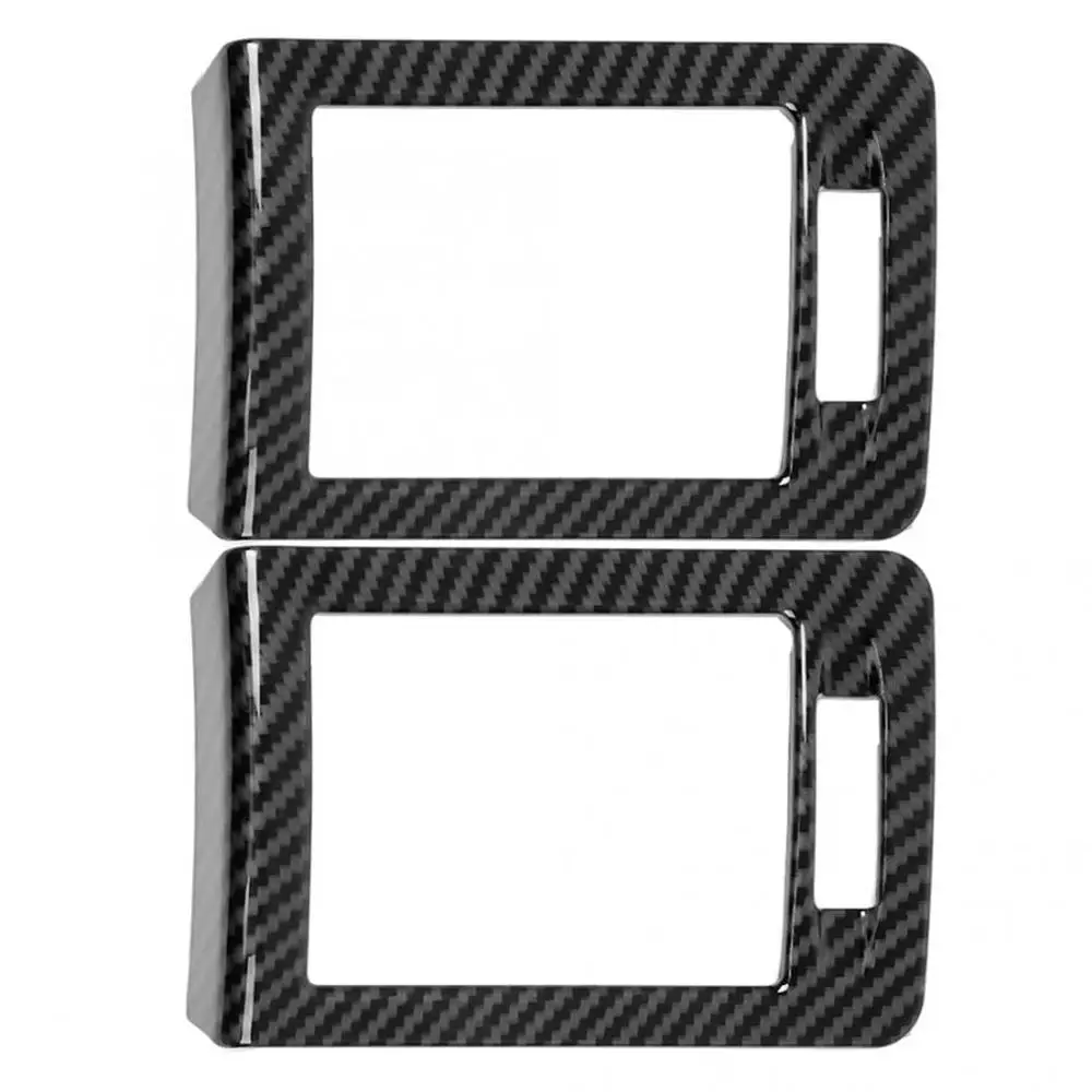 Carbon 2 шт. углеродное волокно стиль ABS для benz C Class W204 2007-2010 приборной панели автомобиля кондиционер вентиляционная рамка отделка - Цвет: Carbon