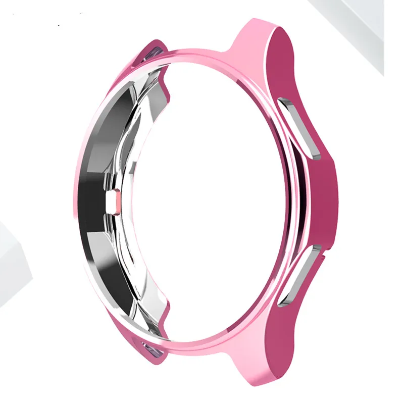 Розовый Чехол для samsung gear S3 frontier/Galaxy Watch 46 мм 42 мм бампер с мягким покрытием TPU аксессуары для умных часов защитный чехол - Цвет: Розовый
