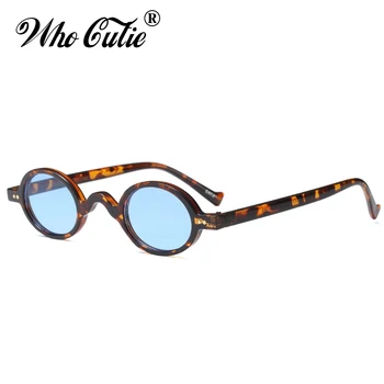 

WHO CUTIE 2018 Gothic Oval Sunglasses Women Men Brand Designer Vintage Tortoiseshell Frame Blue Sunnies Sun Glasses Shades 685