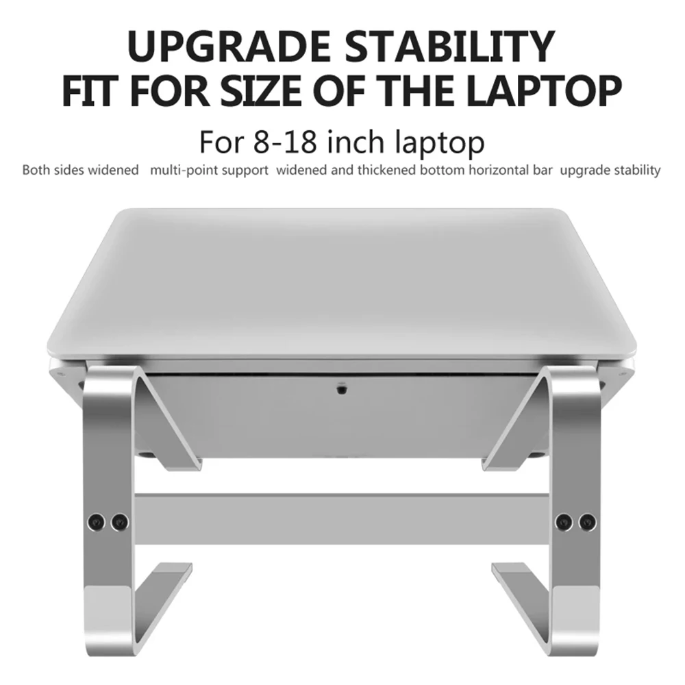 Aluminum Laptop Stand Notebook Riser Holder For Macbook Air 13 iPad Pro Dell HP Lenovo Xiaomi Computer Tablet Support Ordinateur Laptop Stand