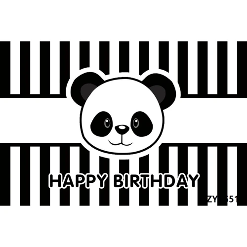 Фон для детской фотосъемки с изображением панды бамбука и животных на день рождения для мальчиков и девочек - Цвет: NZY06517