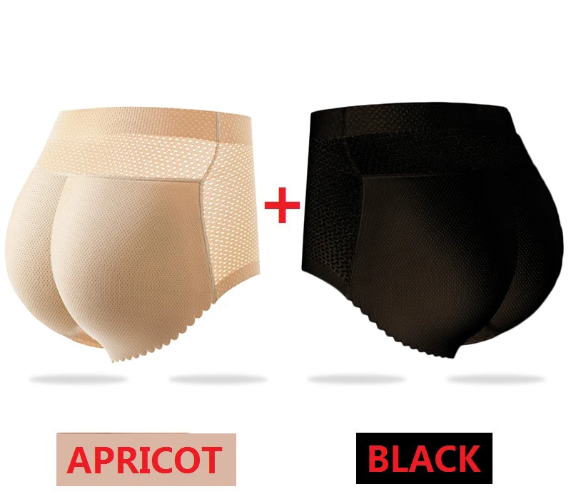 2 piece NINGMI Booty Hip Enhancer Женская невидимая большая попа Butt подъемная площадка формирователь тела тонкая талия тренажер краткое Корректирующее белье контроль Трусики - Цвет: 2 piece