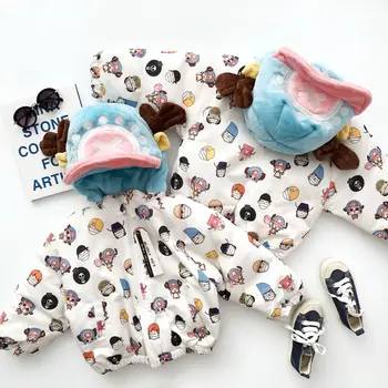 

Tonytaobaby Autumn and Winter New Boys and Girls Cartoon Hooded Plush Coat