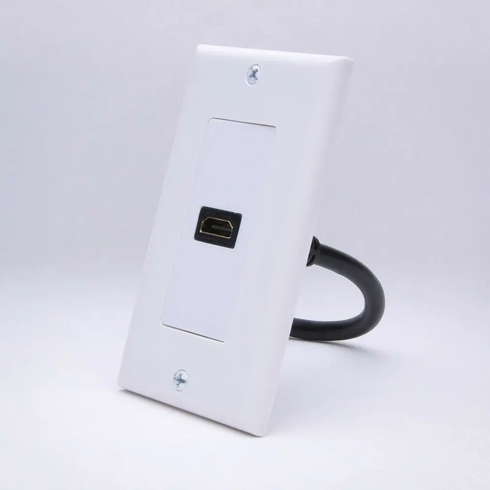 1 Port HDMI Пигтейл настенная Лицевая панель Крышка удлинитель 4K ARC HDR Белый 3D 1080P