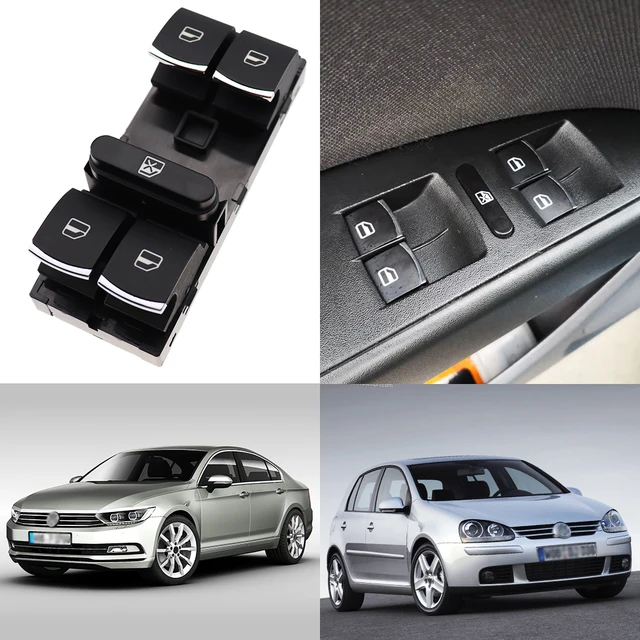 US $3.15 Electric Power Master Window Switch Button for VW MAGOTAN Sagitar Golf MK5 MK6 GTI Rabbit Passat B6