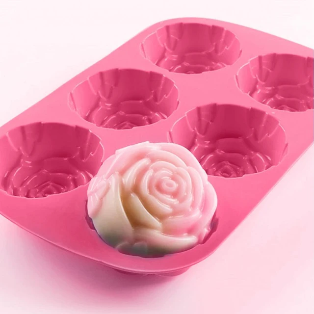 DIY Silicone Mold 3D Rose Flower Shape 6-Cavity Chocolate Dessert Mould  Fondant Cake Baking Decorating Tool for Kitchen Supplies - AliExpress