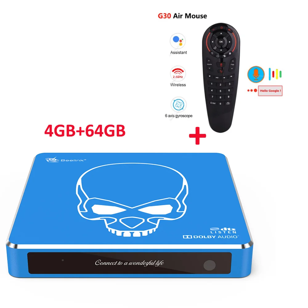 Beelink GT-King PRO Android Tv Box 4GB64GB 2,4G/5,8G wifi Amlogic S922X LAN 1000M Bluetooth 4.11080p телеприставка VS UGOOS AM6 PRO - Цвет: 4GB 64GB add G30