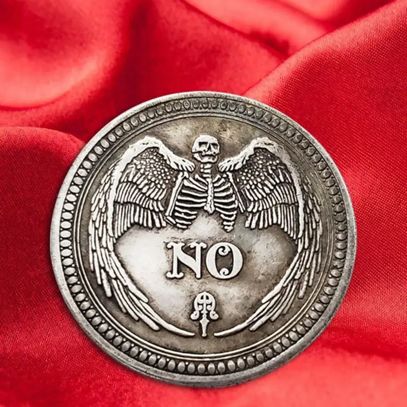 Yes or No Skull Commemorative Coin Souvenir Challenge Collectible Coins Collection Art Craft | Дом и сад