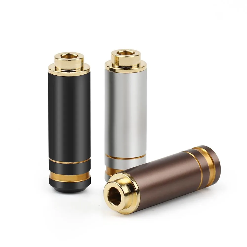 5pcs Hifi 4 4mm Jack Balanced Headphone Plug Audio Connectors 4 Pole Copper Gold Speaker Wire Connector Earphone Adapter DIY