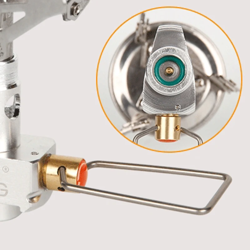 Outdoor Camping Folding Gas Stove Mini Portable Gas Burn-er BBQ Oven Furnace ceramic fire cover Stove+Manual+Storage bag+Box