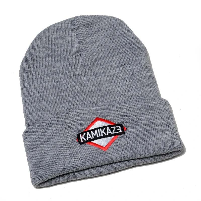 Kamikaze вязаная шапка Eminem последний альбом шапки KAMIKAZE вышивка бини зимняя теплая Skullies& лыжные шапочки эластичная вязаная шапка