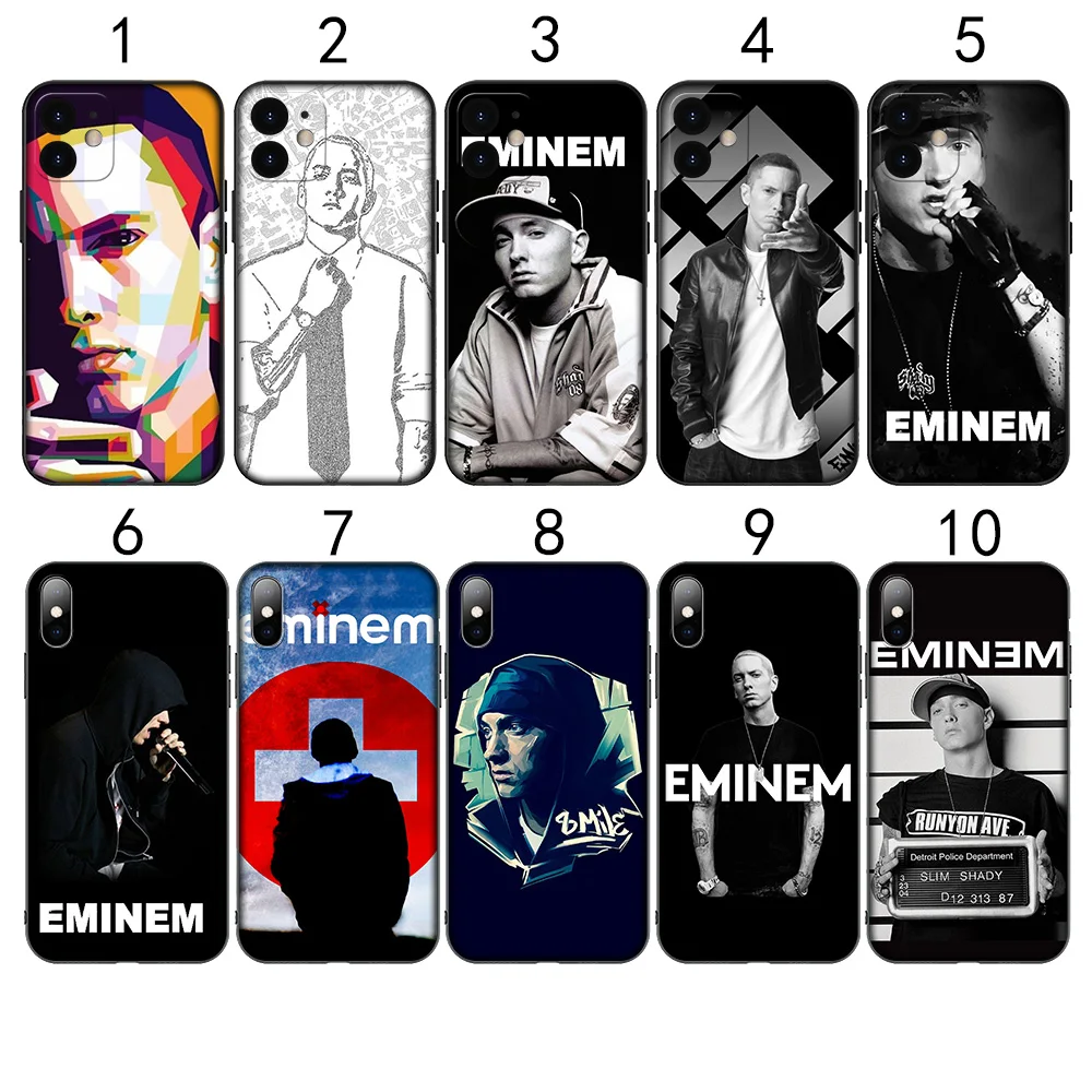 Мягкий силиконовый чехол LS88 Hop Rapper Eminem rap для iPhone 13 12 11 X XS XR Pro Max Mini 8 7 6 6s Plus 5s 5 SE |
