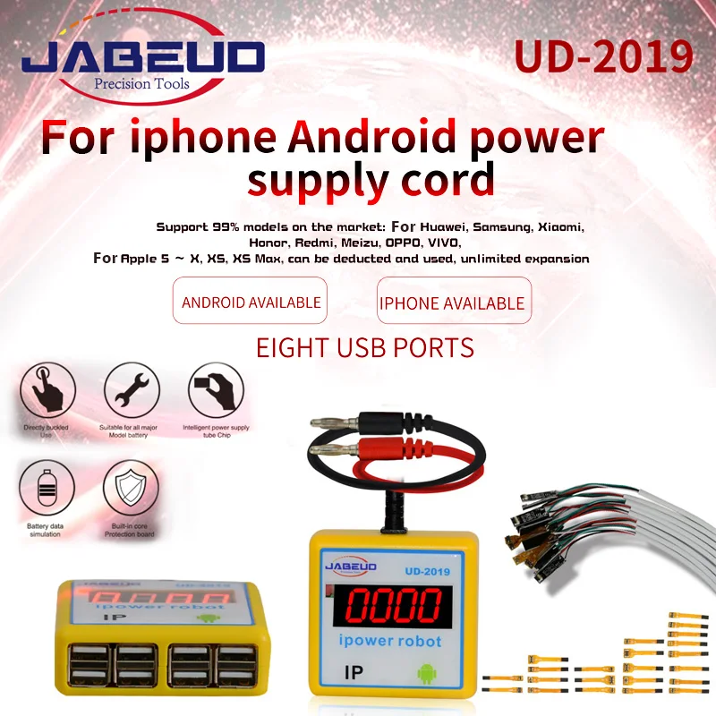 JABEUD- iBoot DC блок питания Тестовый Кабель для Apple Android телефон ремонт провода USB порт для iPhone huawei Oppo инструмент обнаружения
