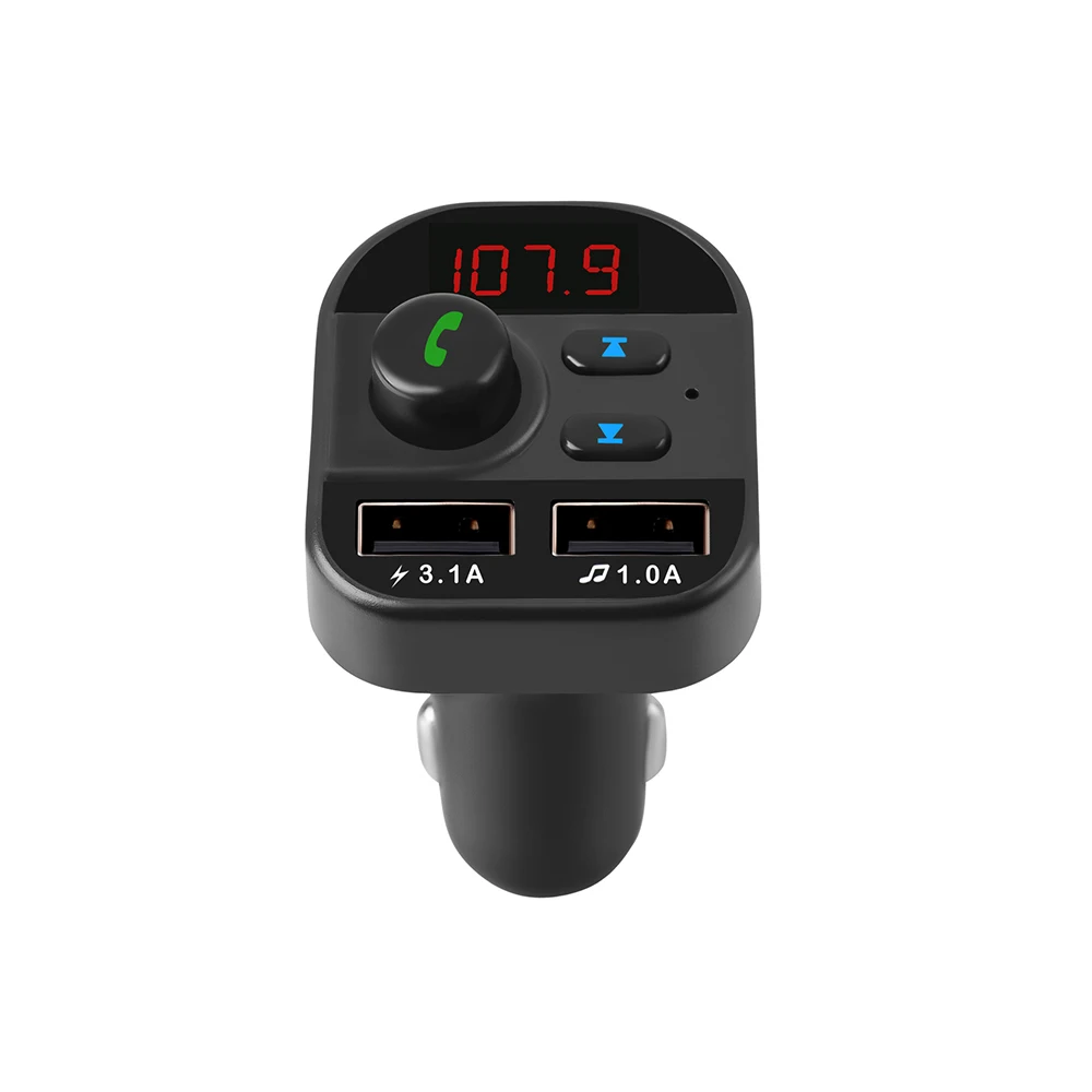 Автомобильное зарядное устройство Dual USB Bluetooth 5,0 автомобильный Bluetooth MP3 громкой связи телефон mp3-плеер