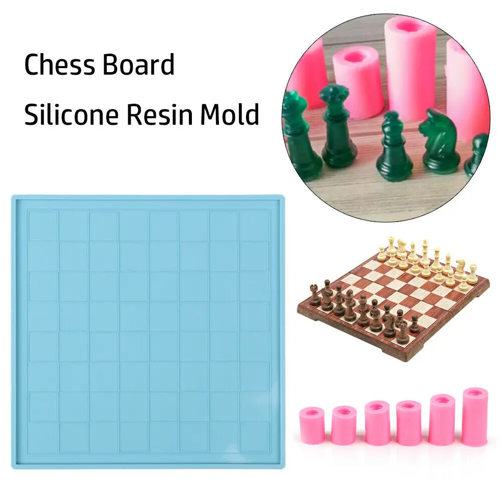 1 шт. шахматная доска/6 шт Шахматная силиконовая форма для самостоятельного