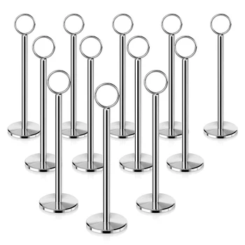 

A Set of 12 Wedding Desktop Photo Clips Seat Clips Stainless Steel Buffet Menu Menu Clip Message Notes Clip