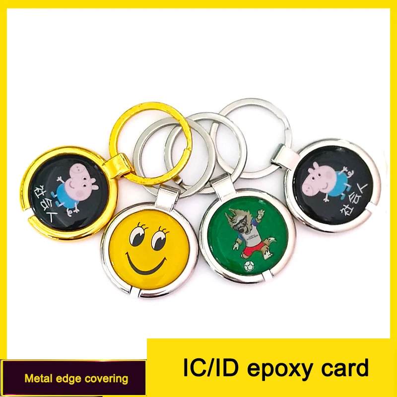 10pcs/Lot ID Keychain 13.56MHZ Fobs Key Tag Cartoon Access Control Elevator School Keychain For Access Control System Keyfobs