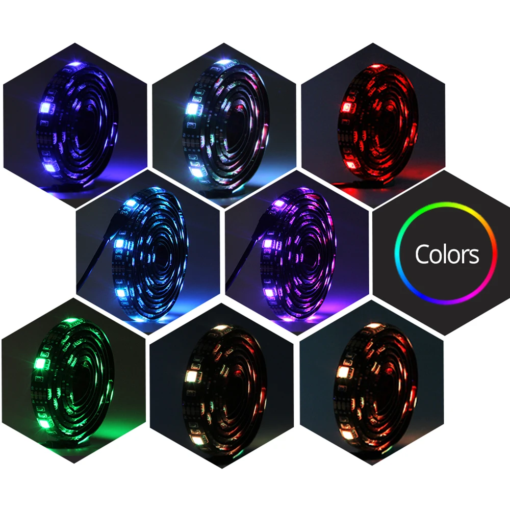 USB LED Strip DC 5V 50CM 1M 2M 3M 5M Flexible Led Usb Lamp RGB 5050 Bluetooth Control for Home Decoration TV Background Lights