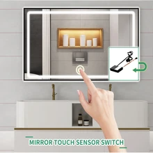 

110V-240VAC 12W 24W 36W glass mirror touch switch integrated mirror control touch sensor bathroom vanity mirror dimmer