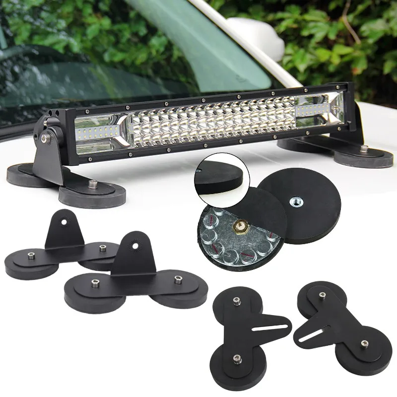Auto Led Light Magnet Offroad Lamp Holder Car Led Bar Magnetic Mount Led  Light Bar Roof Hood Sucker Stand Base Fixing Brackets - Projector Lens &  Accessories - AliExpress