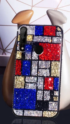 YueTuo Блестящий Алмазный чехол для телефона etui, чехол, чехол для huawei honor 10i 20i 10 i 20 lite 20 lite p smart plus psmart силиконовый - Цвет: red   blue