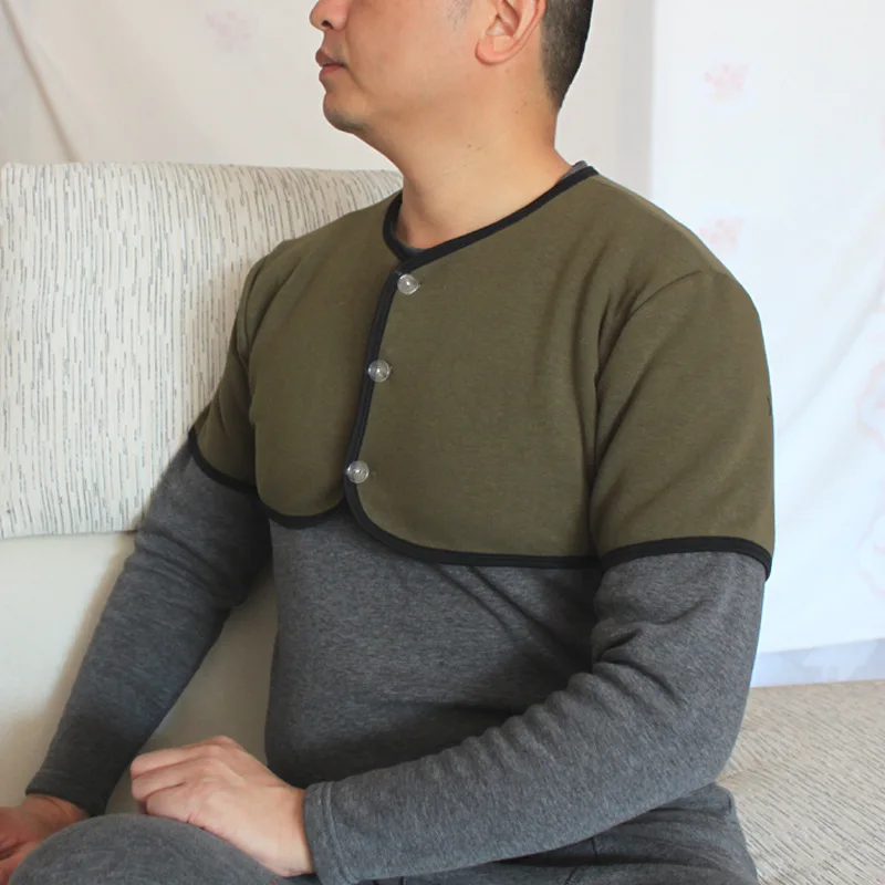 

Warm Shoulder Pad Men Weeks Shoulder Inflammation Elderly People Pajama Back Protector Cold-resistant Vest Cotton plus Velvet Pr