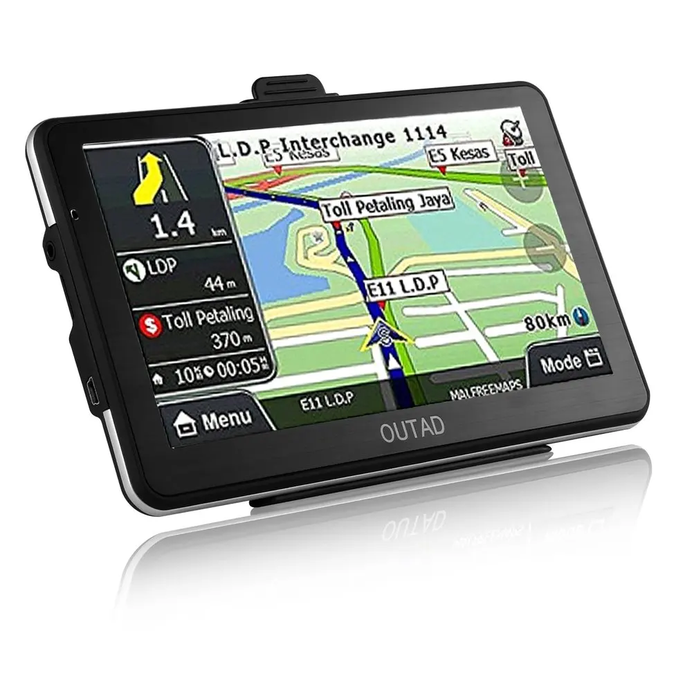 

Durable 8GB Memory Card High-accuracy Touch-screen High-sensitivity Receiver Module 7" TFT LCD Display GPS Navigation