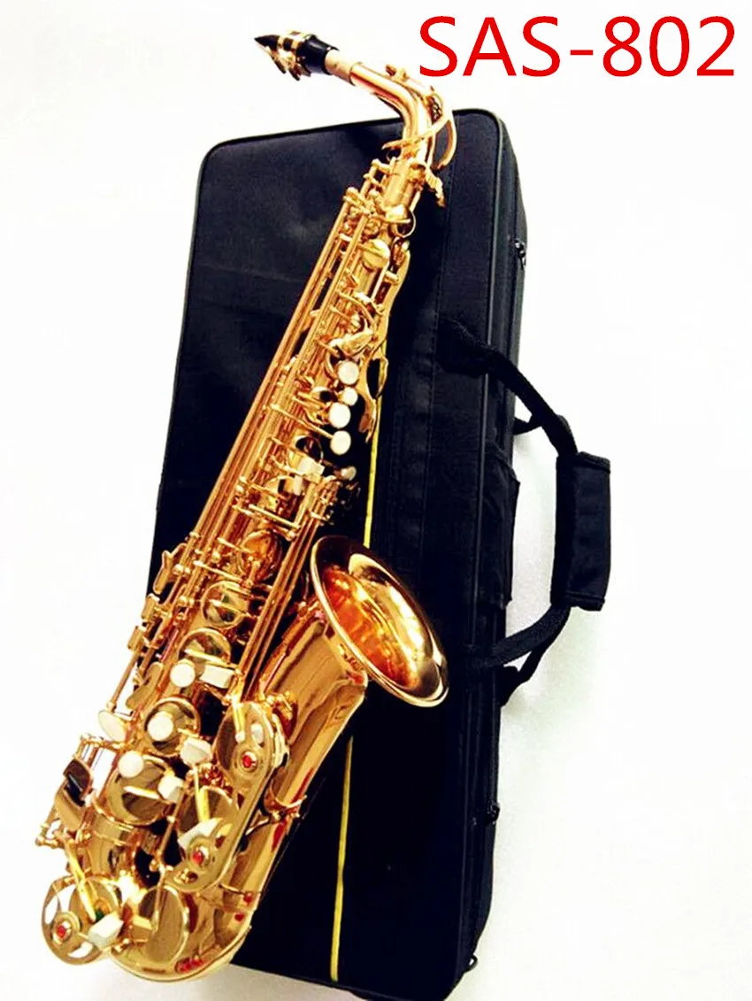 GOTOTOP Saxophone Alto en Laiton Kit de Instrument de Saxophone Avec Étui de Rangement et Embouchures Accessoires Doré 
