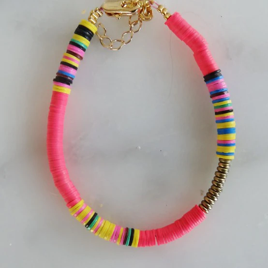 bracelet Boho VERKLARING KETTING Nieuwe Siliconen Disc Goldbach Rozemarijn переработанный диск Африканский виниловый бисер HEISHI браслет для женщин - Окраска металла: bracelet