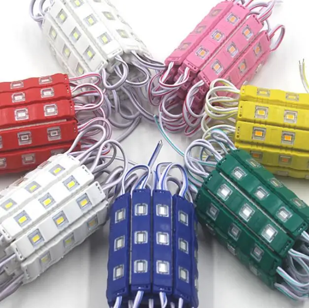 Светодиодный модуль 5730 SMD 3 светодиодный s белый теплый белый красный зеленый синий Водонепроницаемая световая рекламная Лампа DC 12V
