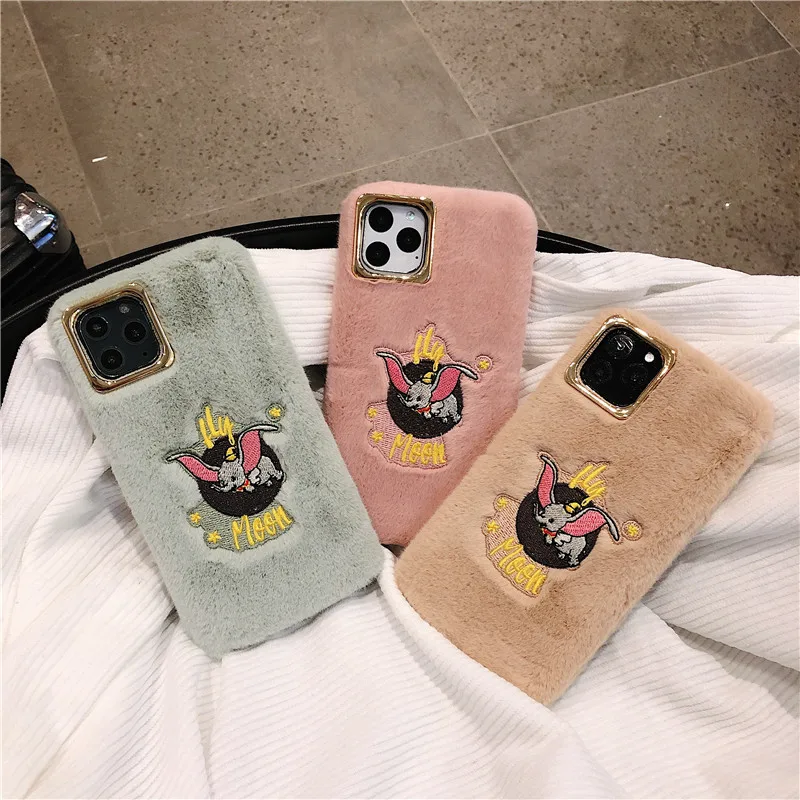 Embroidery fur case for iphone 11pro max (53)