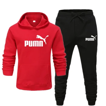 

2020 Autumn Sports Hoodie Set New Brand Mens Casual Suit Sports Hoody Sweatshirt + Sweatpants Jogging 2-Piece Set Tracksuit Male