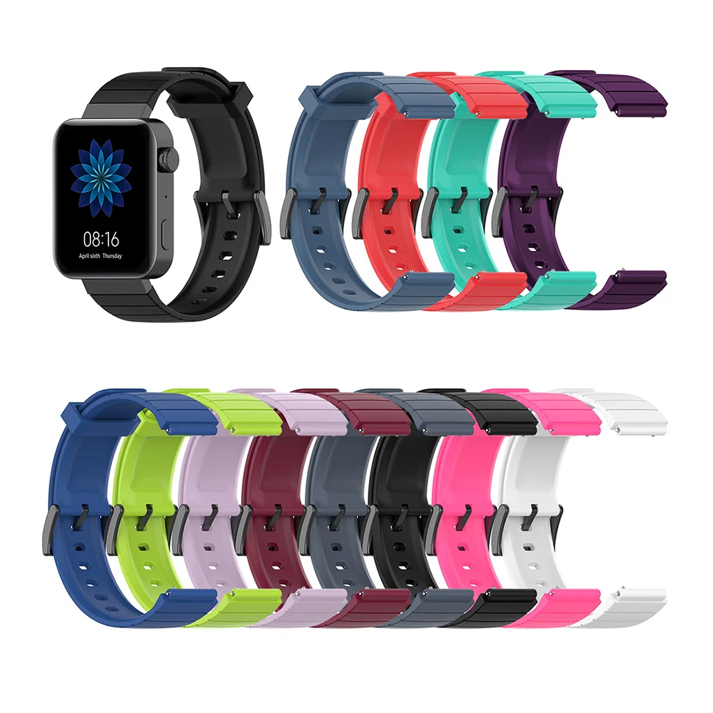 

12 Colors TPU Smart Watch Strap for Mi Watch 5.7-8.7inch Adjustable Watch Bracelet Strap Replacement for Xiaomi Mi Watch