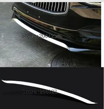 

For Volvo S90 2016 2017 2018 stainless steel Front bumper lips cover trim strips Car Styling Accessories 1pcs