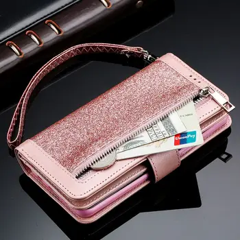 

LAPOPNUT Card Holder Zipper Wallet Case Cover for Samsung Galaxy J6 J4 Plus 2018 J5 J3 2017 A8 A6 A70 A50 A40 A20e A10e M10 A10