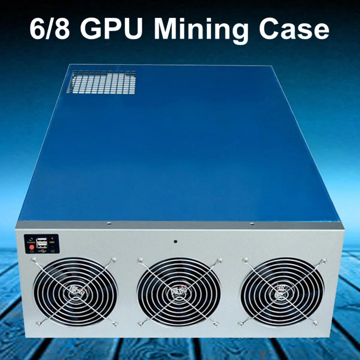 

6/8 GPU Graphics Card Mining Server Case Frame 6 Fan Position Miner Mining Server Rack Case Frame Rig For Coin BTC Ethereum