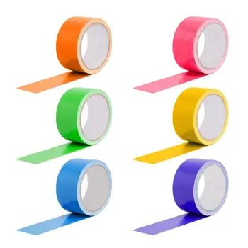 

6 Rolls Colored Rainbow Washi Tapes Bucky Set Adhesive Handmade DIY Scrapbooking Decor Clear Texture Strong and Durable