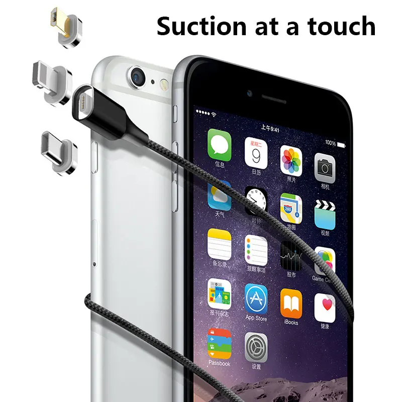 Кабель usb type-c Магнитный светодиодный свет 2M 3A type C кабели для зарядного устройства usb для Xiaomi Mi9 Mi8 Huawai Glory samsung OPPO VIVO оборудование