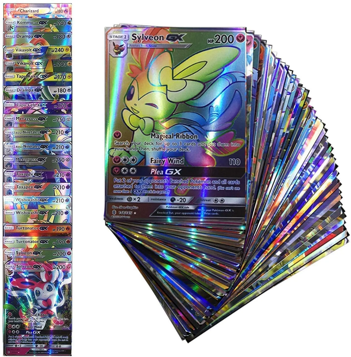 

Pokemon 50PC GX Best Selling Children Battle English Version Game Tag Team Shining Vmax TOMY Pokemon Cards