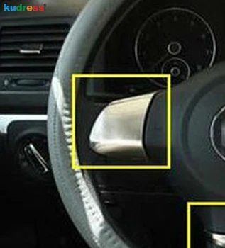 

For Volkswagen GOLF 6 MK6 2010 2011 2012 2013 For Polo 2008-2010 2011 2012 2013 ABS Chrome Steering Wheel Button Cover Trim