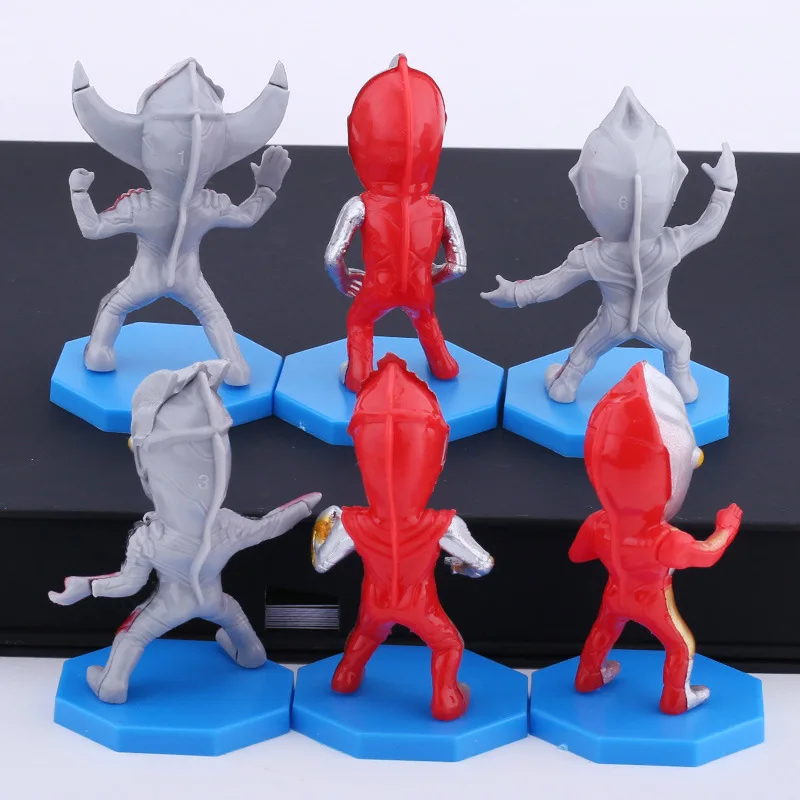 

Plastic-Ultraman 6-Piece Birthday Cake Decorations And Ornaments with Base CHILDREN'S Toy Bakery Decoration Doll